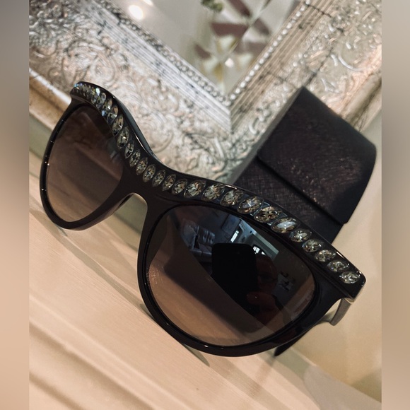 Prada Jeweled Cat Eye Sunglasses with Case - Picture 2 of 16